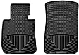 W61 Front Row All-weather Series Flat Floor Mat, Black Made of Rubberized Thermoplastic Elastomer