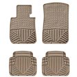 W61TN-W50TN Front and Rear All-weather Series Flat Floor Mat, Tan Made of Rubberized Thermoplastic Elastomer
