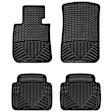 W61-W50 Front and Rear All-weather Series Flat Floor Mat, Black Made of Rubberized Thermoplastic Elastomer