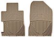 W65TN Front Row All-weather Series Flat Floor Mat, Tan Made of Rubberized Thermoplastic Elastomer
