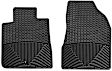 W68 Front Row All-weather Series Flat Floor Mat, Black Made of Rubberized Thermoplastic Elastomer