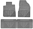 W68GR-W25GR Front and Rear All-weather Series Molded Floor Liner, Gray Made of Rubberized Thermoplastic Elastomer