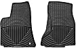 W69 Front Row All-weather Series Flat Floor Mat, Black Made of Rubberized Thermoplastic Elastomer