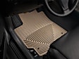 W71TN Front Row All-weather Series Flat Floor Mat, Tan Made of Rubberized Thermoplastic Elastomer