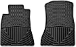 W77 Front Row All-weather Series Flat Floor Mat, Black Made of Rubberized Thermoplastic Elastomer