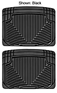 W77 Front Row All-weather Series Flat Floor Mat, Black Made of Rubberized Thermoplastic Elastomer