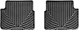 W80 Rear All-weather Series Flat Floor Mat, Black Made of Rubberized Thermoplastic Elastomer