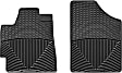 W86 Front Row All-weather Series Flat Floor Mat, Black Made of Rubberized Thermoplastic Elastomer
