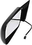 955-191 Driver Side Mirror, Power Adjust, Non-Heated, Manual Folding, Black, No Signal Light, No Memory, No Puddle Light, No Auto-Dimming, No Blind Spot Feature