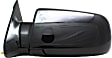 955-191 Driver Side Mirror, Power Adjust, Non-Heated, Manual Folding, Black, No Signal Light, No Memory, No Puddle Light, No Auto-Dimming, No Blind Spot Feature