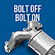 84287 Rear Catalytic Converter, 2.4L, 4Cyl, CARB and Federal EPA Standards, 50-state Legal, CalCat Series, Direct Fit