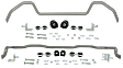 BBK001 Front and Rear Sway Bar Kit, 27 mm Front; 22 mm Rear, Powdercoated Silver