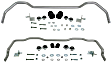 BBK001 Front and Rear Sway Bar Kit, 27 mm Front; 22 mm Rear, Powdercoated Silver