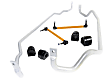 BBK004 Front and Rear Sway Bar Kit, Steel, 27 mm Front; 20 mm Rear, Non-adjustable, Powdercoated Silver