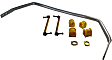 BFF55Z Front Sway Bar Kit, Steel, 33 mm, Adjustable, Powdercoated Gray