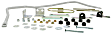 BFR1-KU4 Rear Sway Bar Kit, 18 mm, Non-Adjustable, Powdercoated Silver