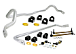 BMK001 Front and Rear Sway Bar Kit, Steel, 27 mm, Adjustable, Powdercoated Silver