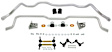 BMK009M Front and Rear Sway Bar Kit, Powdercoated Silver