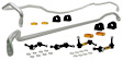 BSK014 Front and Rear Sway Bar Kit, Powdercoated Silver