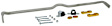 BWF22Z Front Sway Bar Kit, 24 mm, Adjustable, Powdercoated Silver