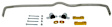 BWF22Z Front Sway Bar Kit, 24 mm, Adjustable, Powdercoated Silver