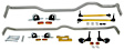 BWK019 Front and Rear Sway Bar Kit, 26 mm Front; 24 mm Rear, Powdercoated Silver