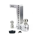 WS10-2 Hitch Ball Mount - Brushed Aluminum, Aluminum And Stainless Steel, Universal, Sold Individually
