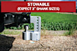 WS10-2 Hitch Ball Mount - Brushed Aluminum, Aluminum And Stainless Steel, Universal, Sold Individually