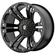 XD77889043712N Aluminum Matte Black Wheel, 18 in. X 9 in., 5 x 4.5 in. Bolt Pattern