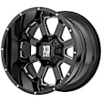 XD82521080324N Aluminum Gloss Black Wheel, 20 in. X 10 in., 8 x 6.5 in. Bolt Pattern