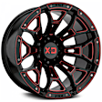 XD84121080918N Aluminum Gloss Black Wheel, 20 in. X 10 in., 8 x 6.5 in. Bolt Pattern