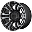 XD85129067400 Aluminum Satin Black Wheel, 20 in. X 9 in., 6 x 5.5 Bolt Pattern