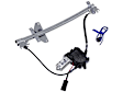 AC253 Front, Driver Side OE Replacement Series Power Window Regulator, With Motor