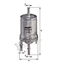 2012 Volkswagen Golf - Fuel Filter, Wagon, In-Line; Without Fuel Pressure Regulator, Hengst OE Replacement