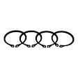 YP SJ-297X-501 Full Circle Snap Rings, Dana 30/44/Gm 8.5" 297X U-Joint W/Aftermarket Axle