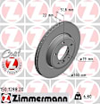 150.1288.20 Front, Driver or Passenger Side Brake Disc, Vented, 5 Lugs, 300 mm, Coat Z Series