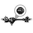 RAA434-1950X2 9.25" FRONT AXLE ASSY '03-'05 DODGE RAM 2500 & 3500, 4.56 RATIO, OPEN