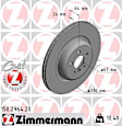150.2964.20 Rear, Passenger Side Brake Disc, Plain Surface, Vented, 370 mm