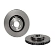 LR161893 Front, Driver or Passenger Side Brake Disc, Plain Surface