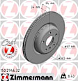 150.2946.32 Rear, Driver or Passenger Side Brake Disc, Plain Surface, 345 mm