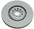 100.3308.75 Front, Passenger Side Brake Disc, Plain Surface, 5 Lugs, 334 mm, AWD, 3.2L, 6Cyl