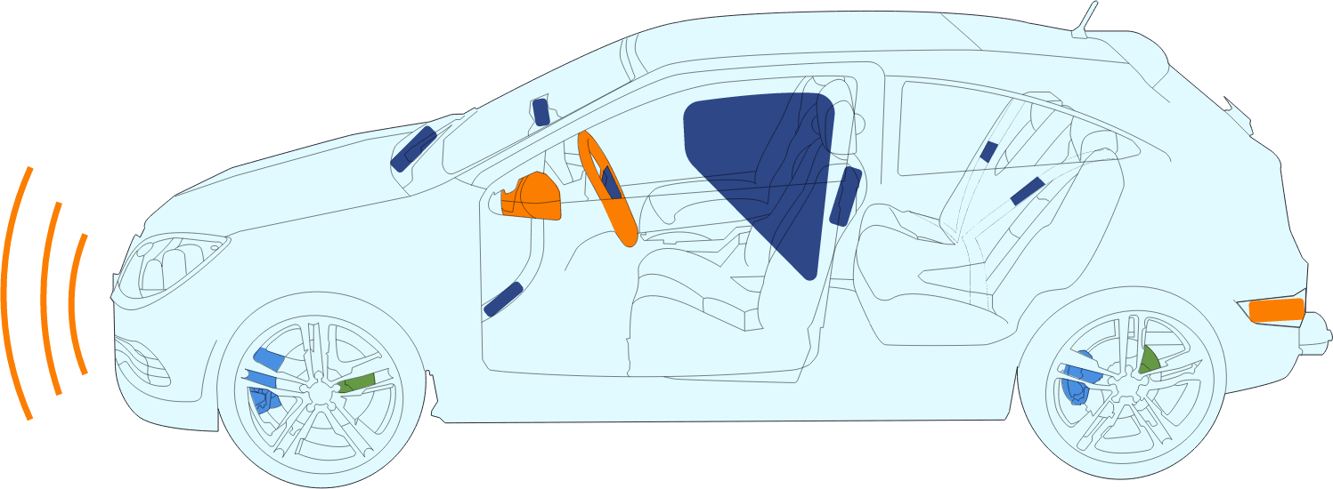 modern car safety illustration