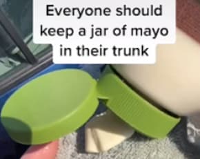 Remove Car Scrapes Using Mayonnaise