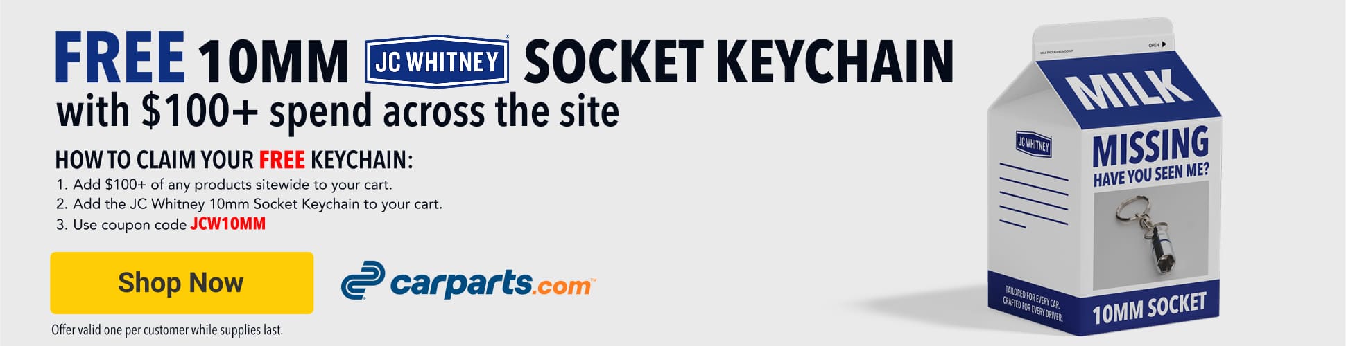 FREE 10mm JC Whitney Socket Keychain Promo