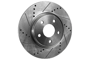  Front Brake Discs, Cross-Drilled & Slotted