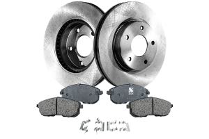 Brake Disc & Pad Kit (2-Wheel Set, Plain Surface)