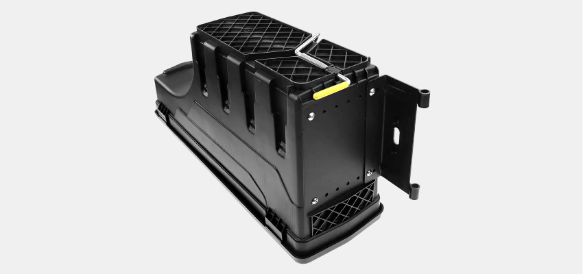 Rear truck bed storage box toolbox