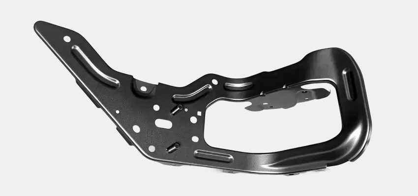 Black steel bumper bracket