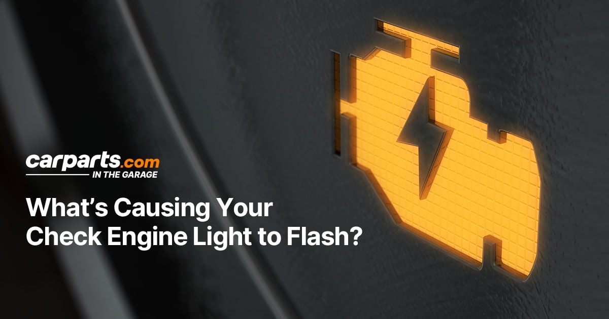 check engine light flashing when starting car