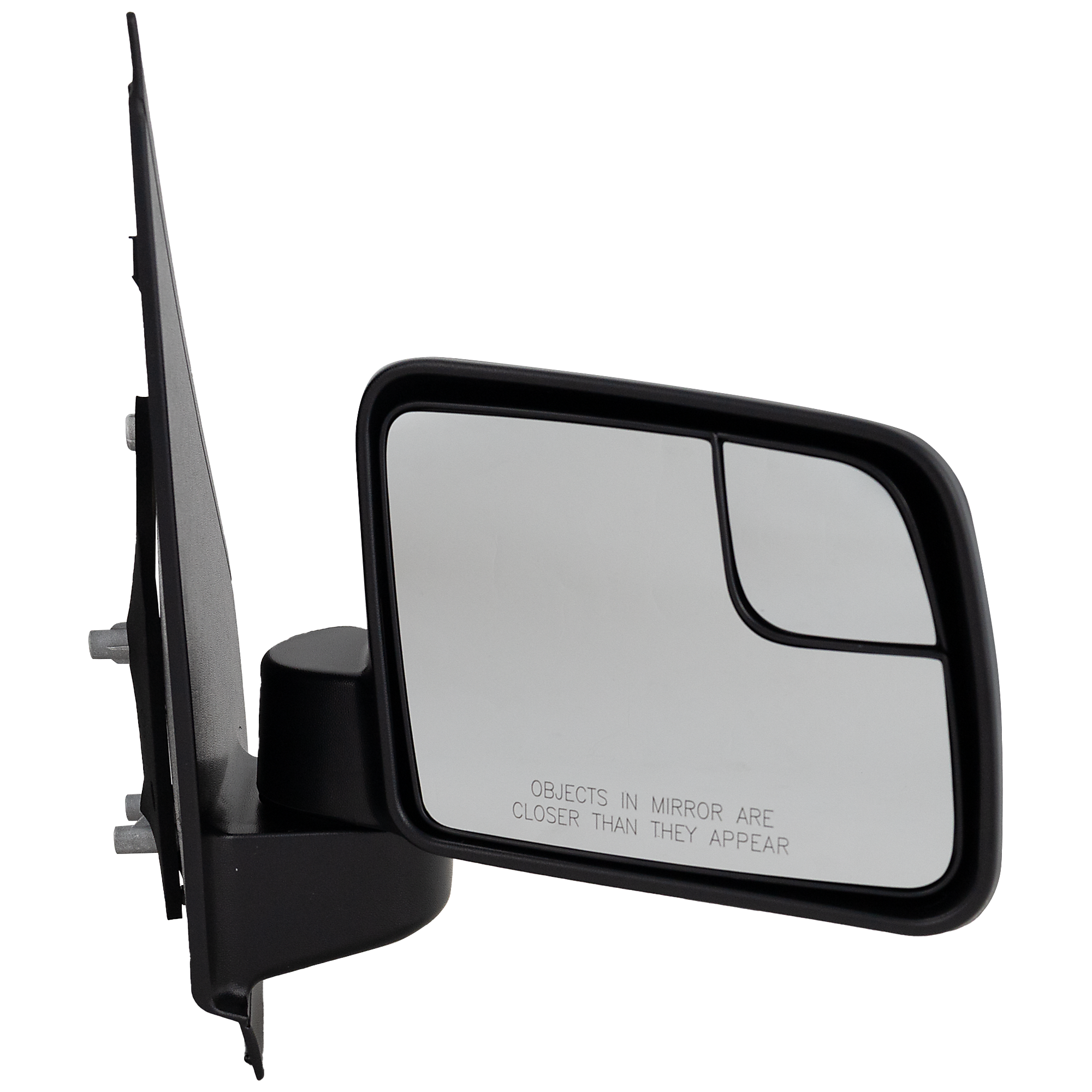 2014-2018 Ford Transit Connect Passenger Side Manual Door Mirror; Small Type; Convex Glass With Spotter Mirror; Textured Cover; Fits Van And Wagon Fo Partslink FO1321535 